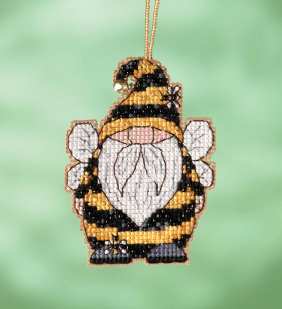 MH162211 Mill Hill Charmed Ornament Kit Bee Gnome (2022)