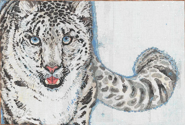 Himalayan Queen  White Leopard Spotted 9 x 13.5 18 ct Once In A Blue Moon By Sandra Gilmore 18-1270