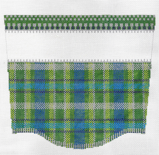 MS176 Green Plaid Cuff 9″ x 9″ 14 Mesh Machelle Somerville   