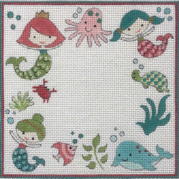 3823 MERMAID AND SEA CREATURES 7x 7  13 Mesh Alice Peterson Designs