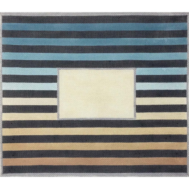 EA141 BLUE OMBRE STRIPE TALLIS BAG 15 x 13 13 Mesh Alice Peterson Designs