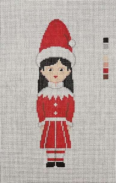 ASIT605 Girl Elf 3 x 9  13 Mesh A Stitch In Time