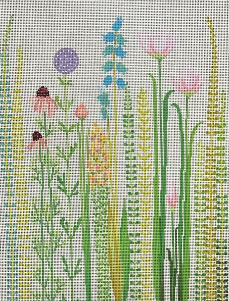 ASIT474 Tall Flowers II 8.5 X 11 18 Mesh A Stitch In Time