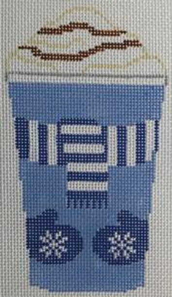 RD 331 Blue Mitten 18 Mesh Rachel Donley Needlepoint Designs