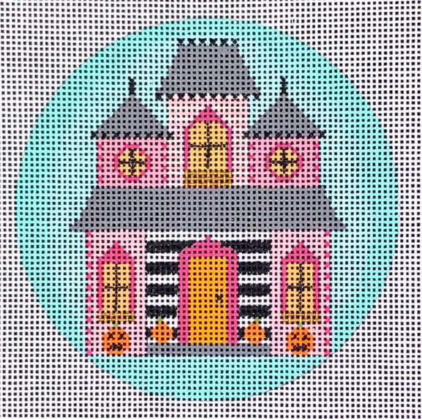 HW150C Pretty Spooky Series - Witch House 4" dia 18 Mesh EyeCandy Needleart