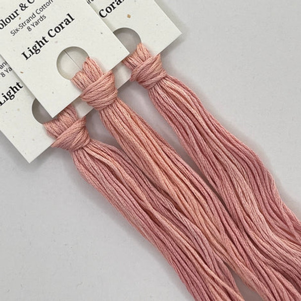 Hand Dyed Thread - Light Coral Colour and Cotton