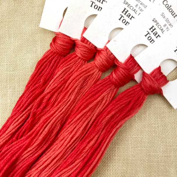 Hand Dyed Thread - Tomato Colour and Cotton