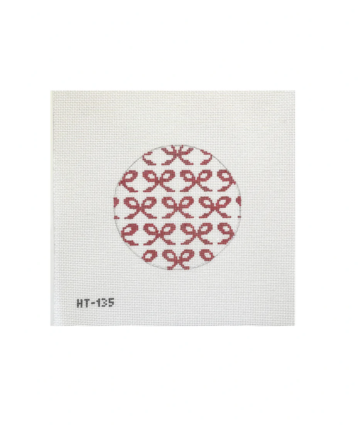 Hello Tess Designs HT135 Red Bows round 4” Round 18 mesh