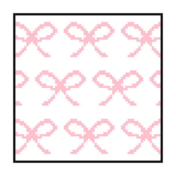 Hello Tess Designs HT127 Pink Bows 5” Square 13 Mesh