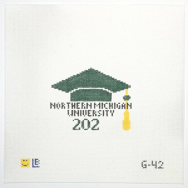 G-42 Northern Michigan University, MI   3.5wx3h 18 Mesh  LAUREN BLOCH DESIGNS