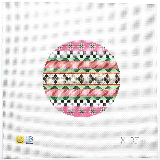 X-03 Black & Gold Argyle 4" round 18 Mesh LAUREN BLOCH DESIGNS