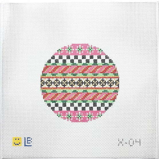 X-04 Black & Gold Argyle 4.5" round 13 Mesh LAUREN BLOCH DESIGNS