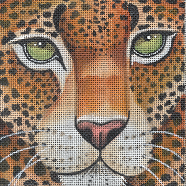 3513 Leopard 6" x  6" 18 Mesh Leigh Designs Up Close & Personal Coaster