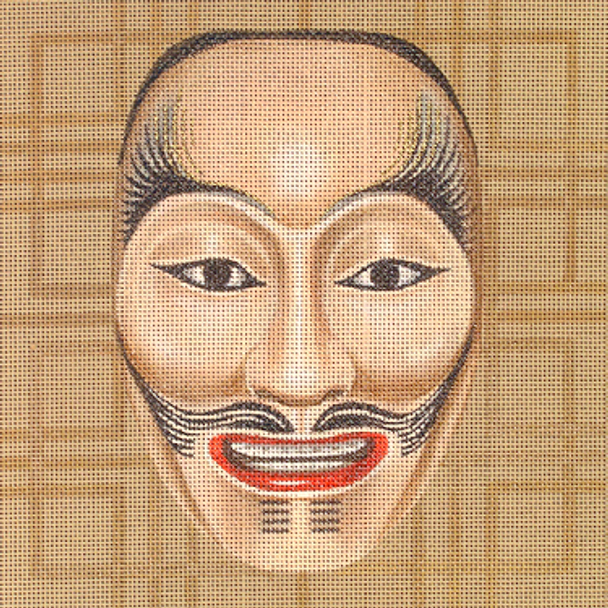 4676 Heita 10" x 10" 18 Mesh Japanese Drama Mask Leigh Designs