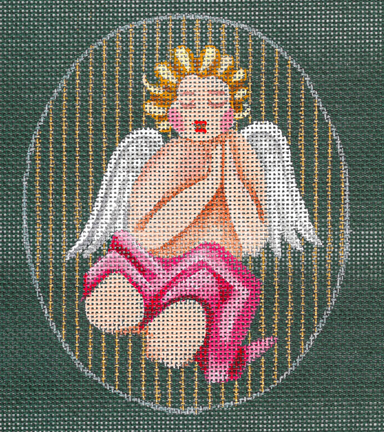 8375 Ariel 4" x 5" Chubby Cherub Leigh Designs 18 Count Canvas