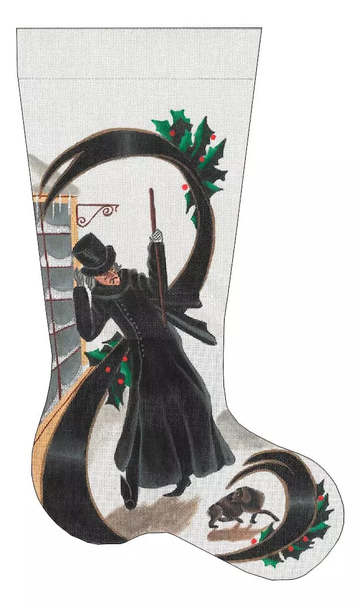 9051 Leigh Designs 13 Mesh  14 x 24 Scrooge’s Best Friend Stocking 