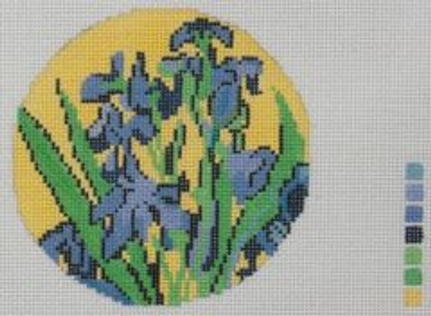 105953 CWD-M167 Van Gogh -- Iris Round 4" Diameter18 Mesh Changing Women Designs