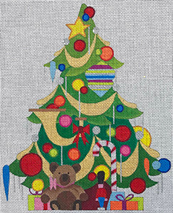 HO1384 CHRISTMAS TREE  7.25 w x 9.0 h inches  18 Mesh Raymond Crawford Designs
