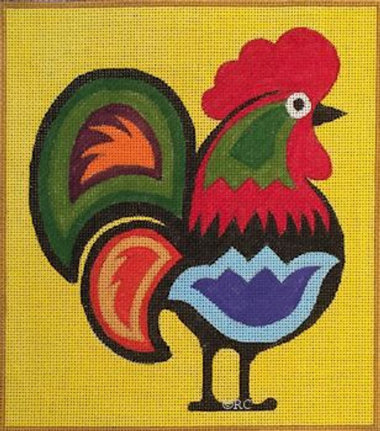 HO1338 ROOSTER #4 7 x 8, 18 Mesh Raymond Crawford Designs