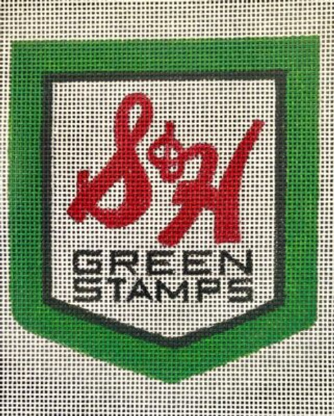 HO2158 S&H Green Stamps ORNAMENT 4.25 tall, 18 mesh Raymond Crawford Designs