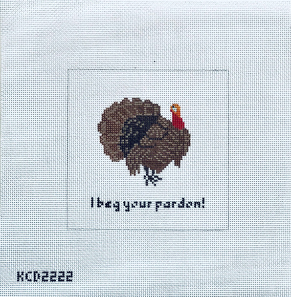 I Beg Your Pardon 4 1/2" square 18 Mesh August Morgan