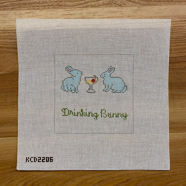 KCD2206 Drinking Bunny 4 1/2" square 18 Mesh August Morgan