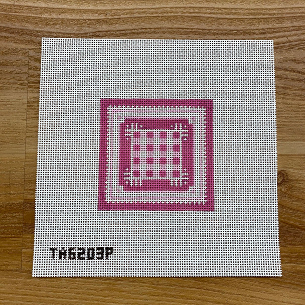 Monogram Square Pink  4" square 13 Mesh Thorn Alexander (KCN) TA6203P