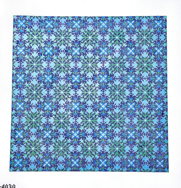 Thorn Alexander (KCN) TA4030 Folk Tulip Snowflake Pattern 14" square 13 Mesh