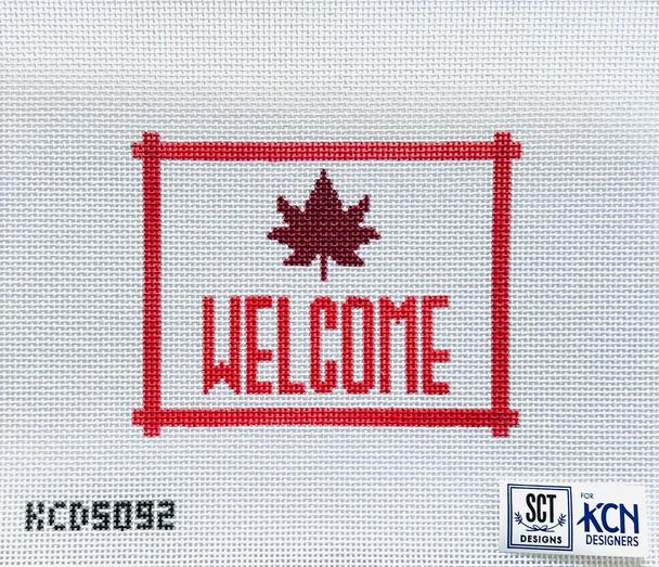 SCT Designs (KCN) KCD5092 Welcome Sign with Leaf 5 1/2" X 4 1/2" 13 Mesh