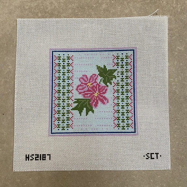Wild Geranium Square 6" Square 13 Mesh SCT Designs (KCN) KCD2187