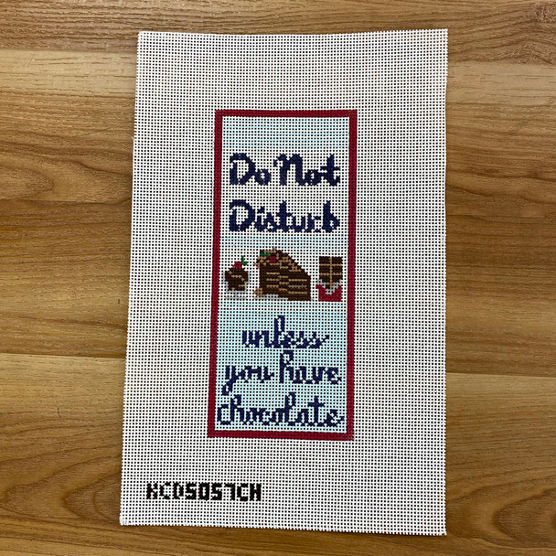 SCT Designs (KCN) KCD5057CH Do Not Disturb Unless You Have Chocolate Canvas 3 1/2" X 8" 13 Mesh