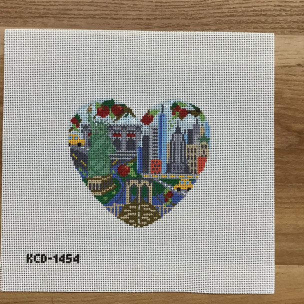 SCT Designs (KCN) KCD1454 New York Heart 4 1/2" X 4 1/4" 18  Mesh