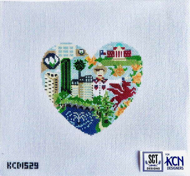 SCT Designs (KCN) KCD1529 Dallas Heart 4 1/2" X 4 1/4" 18  Mesh
