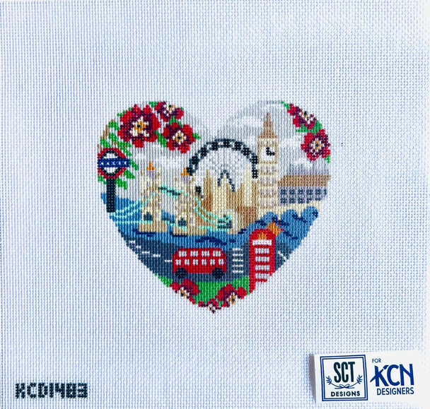 SCT Designs (KCN) KCD1483 London Heart 4 1/2" X 4 1/4" 18 Mesh