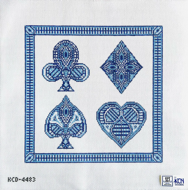 SCT Designs (KCN) KCD4483 Blue Suits Square 12" square 13 Mesh