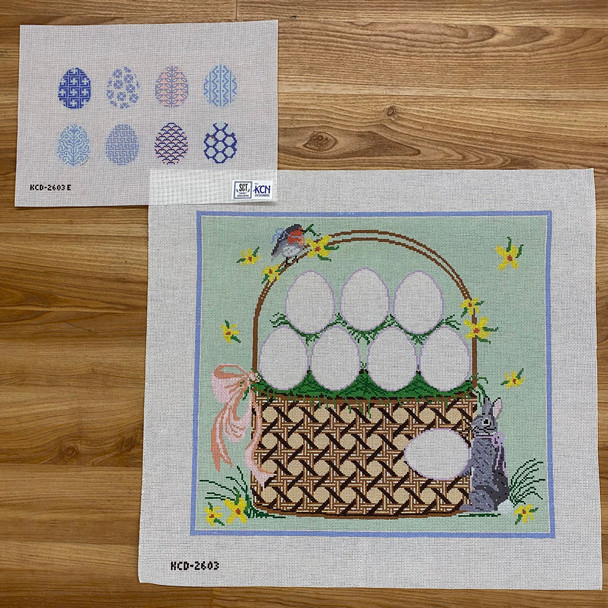 SCT Designs (KCN) KCD2603 Easter Countdown 18" X 16"  13 Mesh;  Eight Eggs on 18 mesh