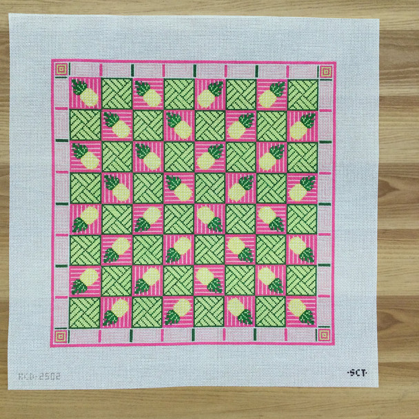 SCT Designs (KCN) KCD2502 Pineapple Game Board (Pink and Green)  13 Mesh