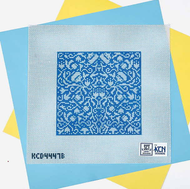 SCT Designs (KCN) KCD4447B Woodland Print Blue 6" Square  13 Mesh