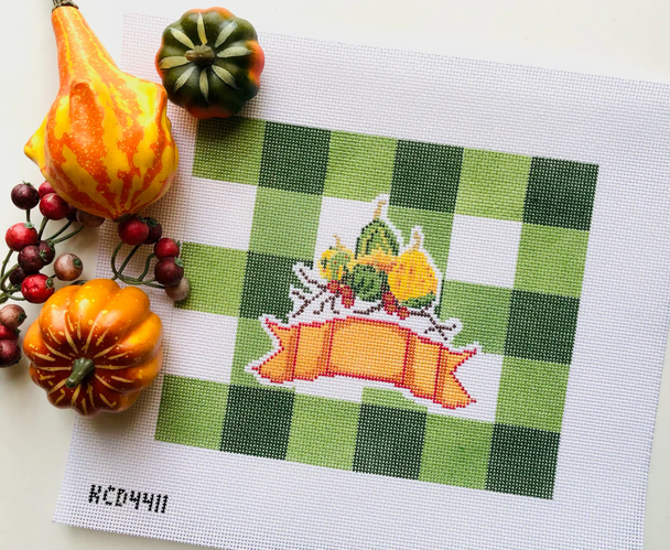 SCT Designs (KCN) KCD4411 Monogrammable Gourd Canvas 9" X 7 1/2"  13 Mesh