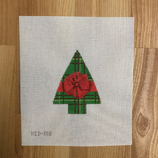 Marianne Ensz KCD1112 Green Plaid with a Red Bow Tree 18 Mesh