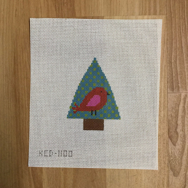 Marianne Ensz KCD1100 Tree with Red Bird 3 1/2" X 4 1/4" 13 Mesh