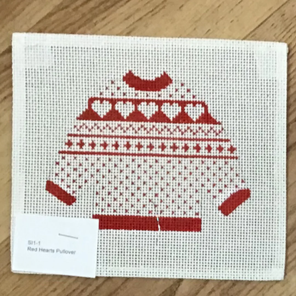 Red Hearts Pullover  13 mesh STITCH-ITs  SI11