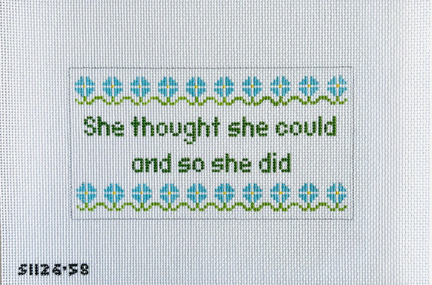 She Thought She Could... 7 1/2" X 4"13 mesh STITCH-ITs SI12658