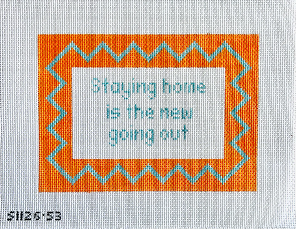 Staying Home... 7 1/2" X 5 1/2" 13 mesh STITCH-ITs : SI12653