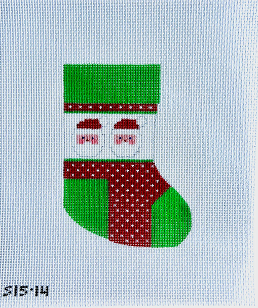 Santas Mini Stocking 4" X 5 1/2" 13 mesh STITCH-ITs SI514