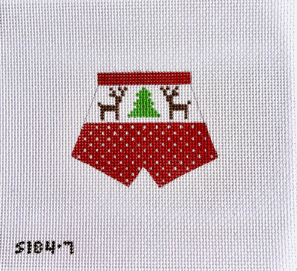 Reindeer Boxers 3 1/2" X 3" 13 mesh STITCH-ITs  SI847