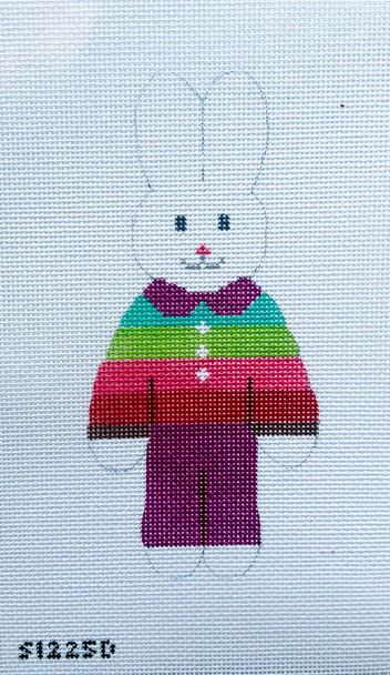 Purple Pants Bunny 6" X 2 3/4 18  Mesh STITCH-ITs SI225D