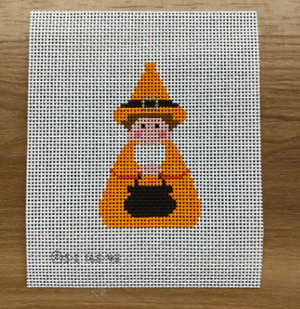 Orange Witch Angel 2 1/4" X 3" 13  Mesh STITCH-ITs SI135B