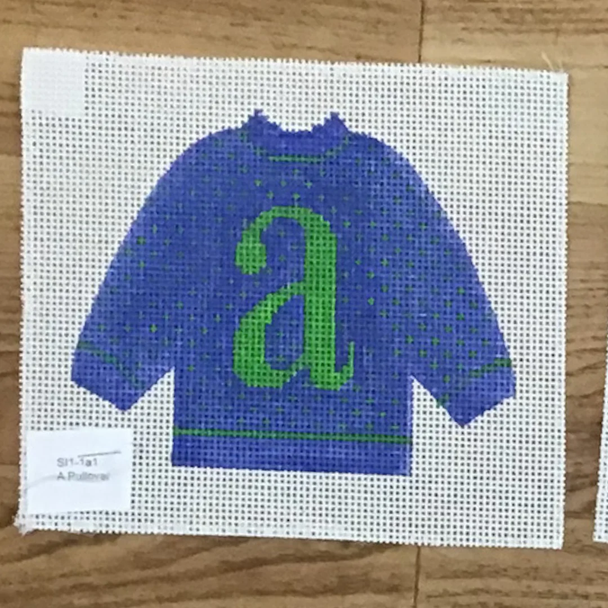 Letter Pullover- A 5" X 4 1/2" 13 Mesh STITCH-ITs  SI11a1