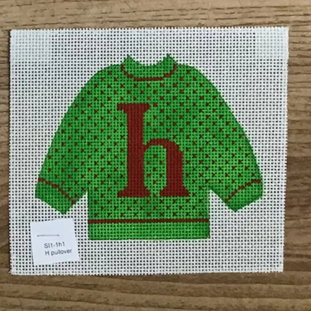 Letter Pullover- H  5" X 4 1/2" 13 Mesh STITCH-ITs SI11h1